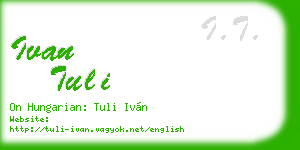 ivan tuli business card